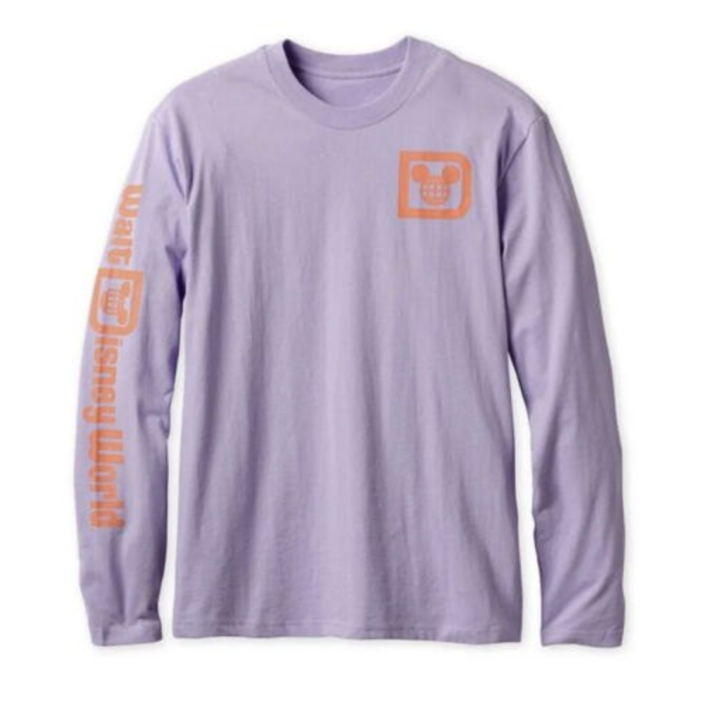 Disney Parks Walt Disney World Logo Long Sleeve Tee Adult Small Lavender